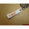 Original VW UP White Orange KeyTag Keychain Keyring Keyfob - 1S0087013 UH8