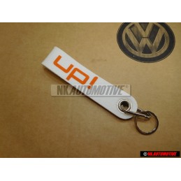 Original VW UP White Orange KeyTag Keychain Keyring Keyfob - 1S0087013 UH8