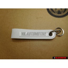 Original VW UP White Orange KeyTag Keychain Keyring Keyfob - 1S0087013 UH8