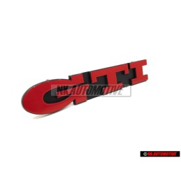 Original VW GTI Front Grill Badge Emblem Red - 1H6853679E QN5