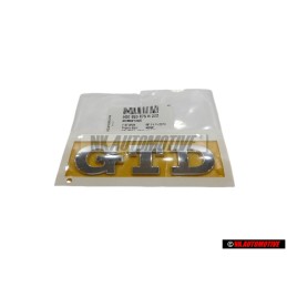 Original VW GTD Rear Boot Badge Emblem Chrome - 5G0853675R 2ZZ