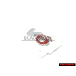 Original VW V6 Rear Trunk Boot Badge Emblem Chrome Red - 1J0853675AAGQF