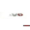 Original VW V6 Rear Trunk Boot Badge Emblem Chrome Red - 1J0853675AAGQF