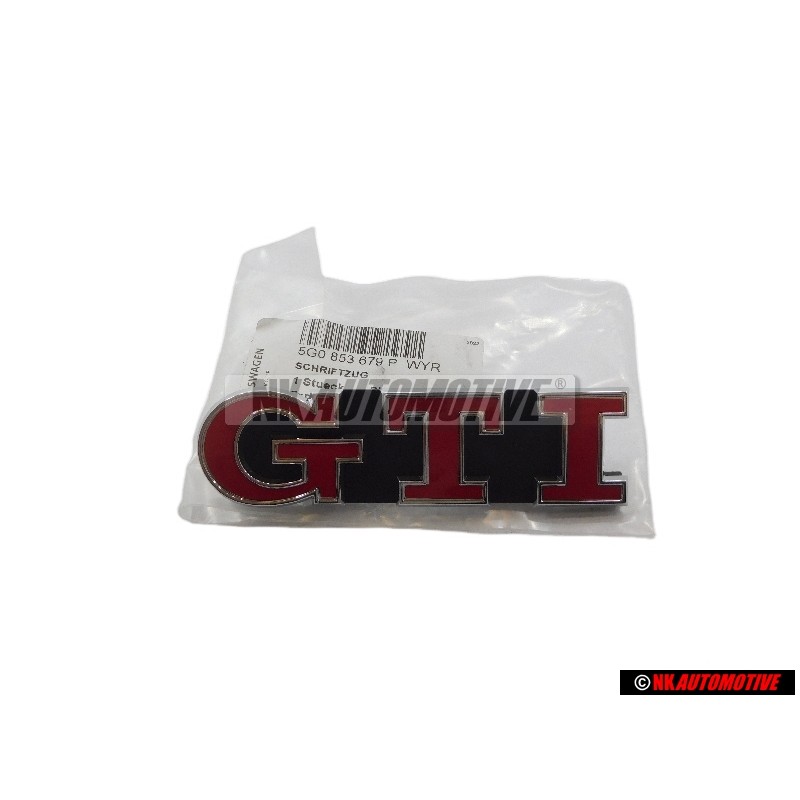 Original VW Golf MK7 GTI Front Grill Badge Emblem Chrome Red - 5G0853679P WYR