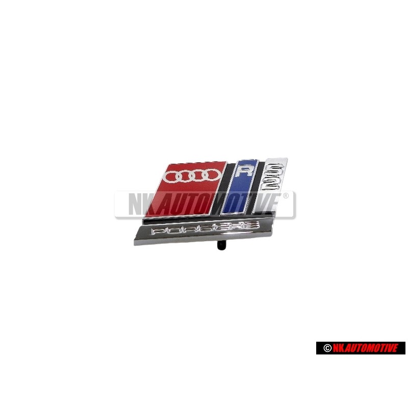 Original Audi RS2 Front Grill Badge Chrome Blue Red - 8A0853735B 2ZZ