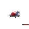 Original Audi RS2 Front Grill Badge Chrome Blue Red - 8A0853735B 2ZZ