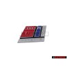 Original Audi RS2 Front Grill Badge Chrome Blue Red - 8A0853735B 2ZZ
