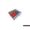 Original Audi RS2 Front Grill Badge Chrome Blue Red - 8A0853735B 2ZZ