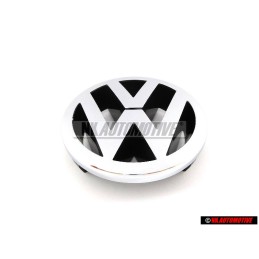 Original VW Front Grill Badge Emblem Chrome 125mm - 1T0853601A FDY