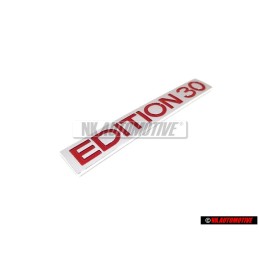 Original VW EDITION 30 Rear Hatch Boot Badge Chrome Red - 1K0853675AHKTP