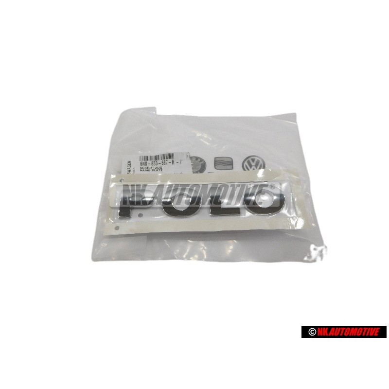Original VW POLO Rear Trunk Boot Badge Emblem Chrome - 6N0853687H 739