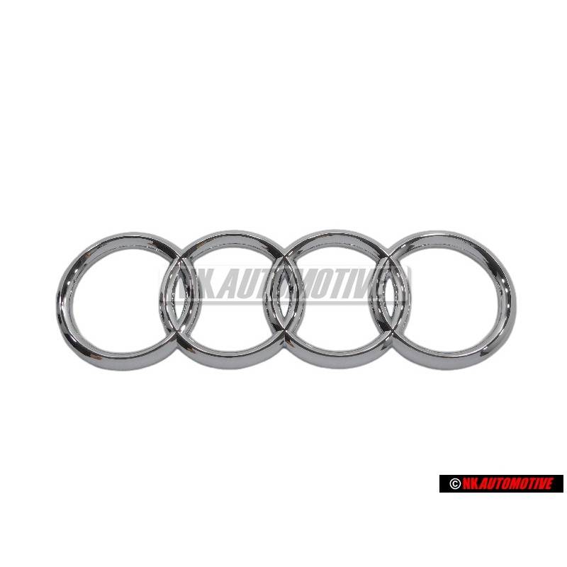 Original Audi Rings Rear Boot Badge Emblem Chrome - 443853742 2ZZ