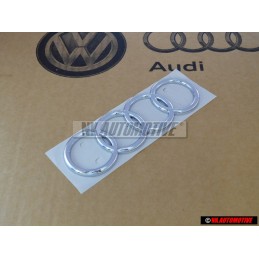 Original Audi Rings Rear Boot Badge Emblem Chrome - 443853742 2ZZ