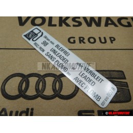 Original VW Sticker 98 OCT - 037010057R