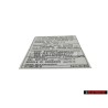 Original VW Front Windshield Sticker First 100 Miles - 171000301B