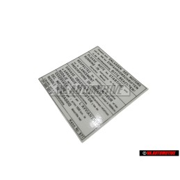 Original VW Front Windshield Sticker First 100 Miles - 171000301B