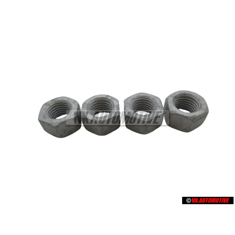 4x Original VW Hexagon Nut M12x1.5 - N 10105507
