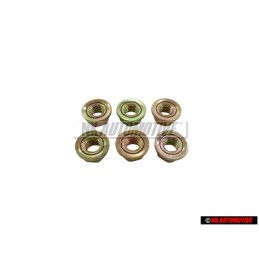 6x Original VW Hexagon Collar Nut M5 - 171857026A