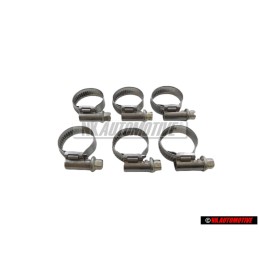 6x Original VW Hose Clamp Jubilee 12-22x9x0.4 - N 10258201