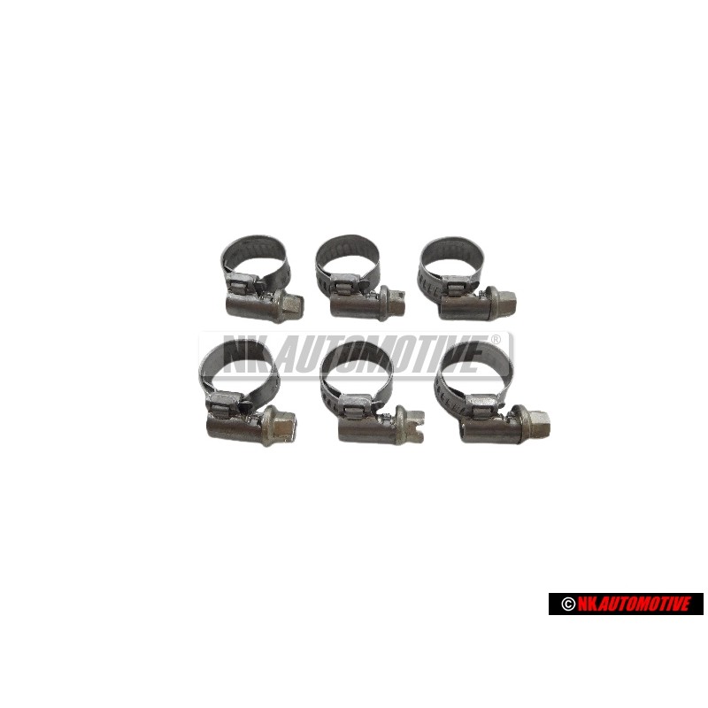 6x Original VW Fuel Hoses Clamp 8-12x8x0.4 - N 90107203