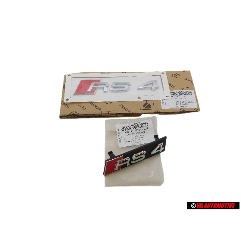 Original Audi SET Front Grill & Rear Boot Badge Emblem - RS4 B8 (8K)