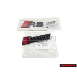 Original Audi SET Front Grill & Rear Boot Badge Emblem Black - RS4 B9 (8W)