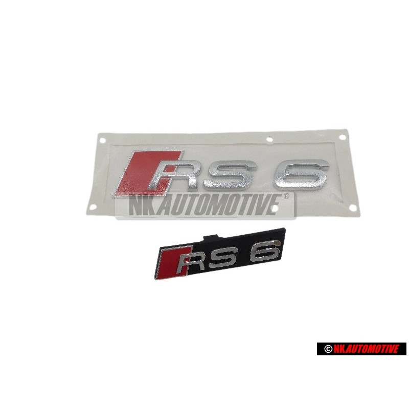 Original Audi SET Front Grill & Rear Boot Badge Emblem - RS6 C5 (4B)