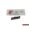 Original Audi SET Front Grill & Rear Boot Badge Emblem - RS6 C5 (4B)