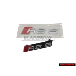 Original Audi SET Front Grill & Rear Boot Badge Emblem - RS6 C6 (4F)