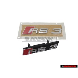 Original Audi SET Front Grill & Rear Boot Badge Emblem - RS3 (8V)