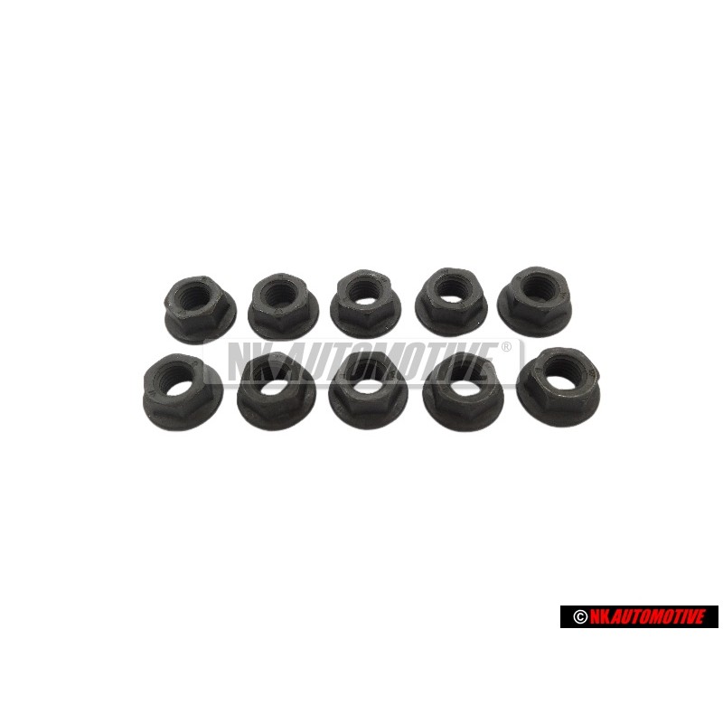 10x Original VW Hexagon Nut - N10045301