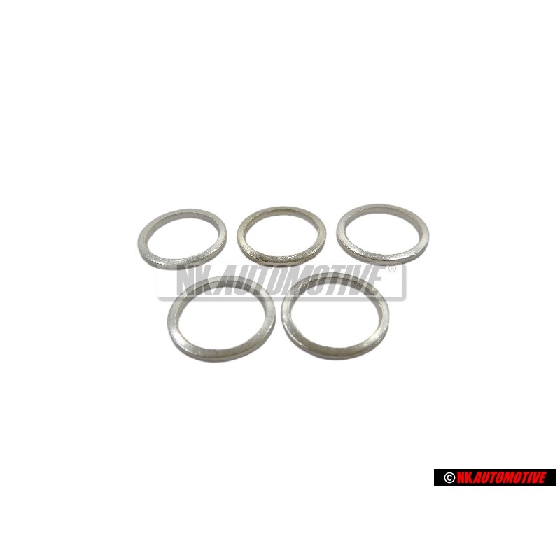 5x Original VW O-ring Sealing Washer 12x15, 5x1.5 - N 0138128