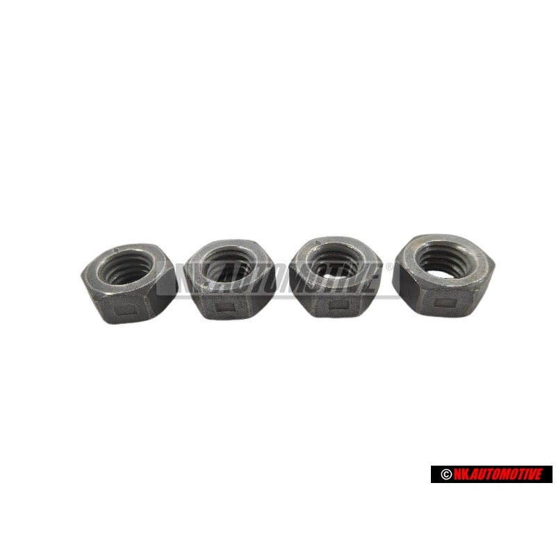 4x Original VW Hexagon Nut Self Locking - N 90074404