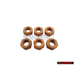 6x Original VW Hexagon Nut - N 01100822