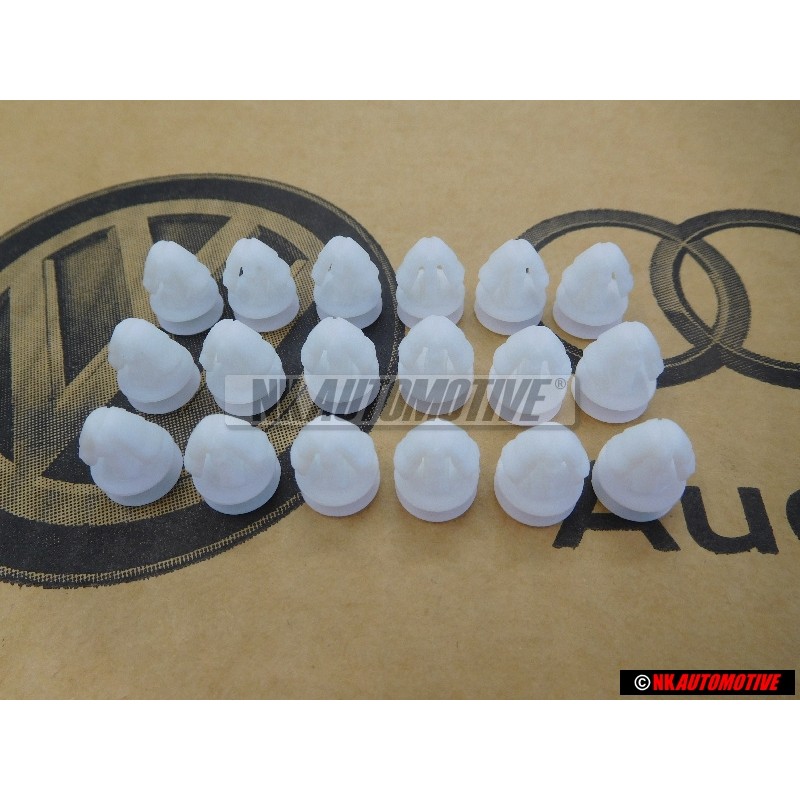 18x Original VW Door Side Moulding Trim Strip Clip Fastener - 191853585A