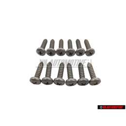 12x Original VW Oval Head Panel Screw Bolt 4.8x19 - N 01397520