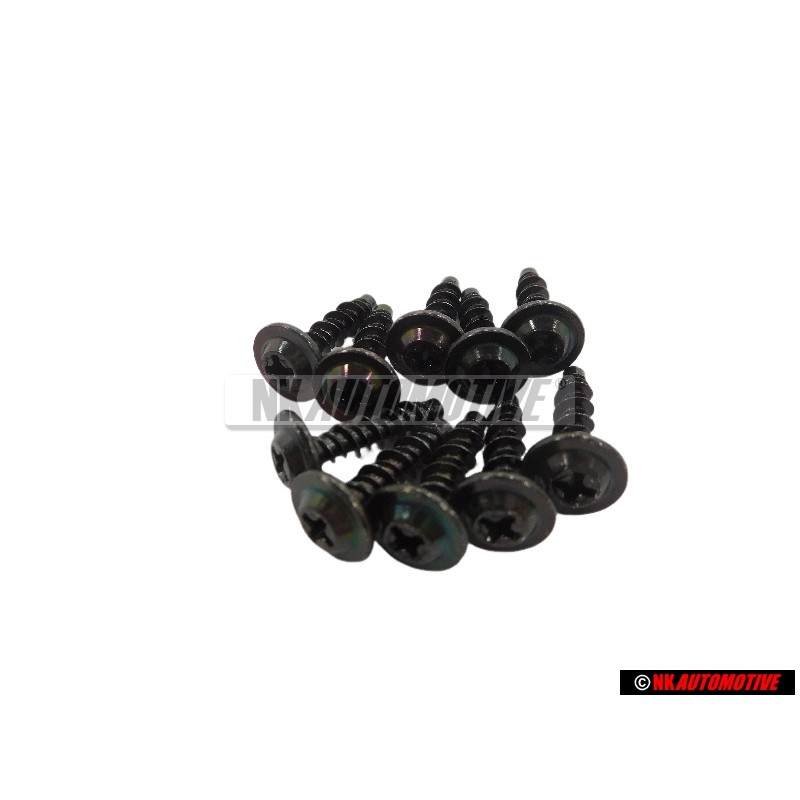 10x Original VW Plastic Slotted Screw - 433862195