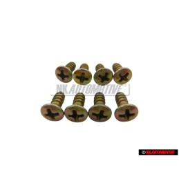 8x Original VW Oval Hd. Csk. Self-Tapp. 