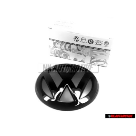 Original VW Rear Hatch Trunk Boot Badge Emblem Gloss Black - 1J6853630A 041