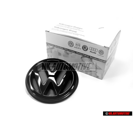 Original VW Rear Trunk Boot Badge Emblem Black - 357853601B 041