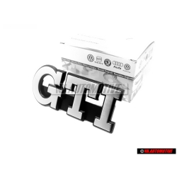 VW Classic Parts GTI Front Grill Badge Emblem Silver - 191853679L GX2