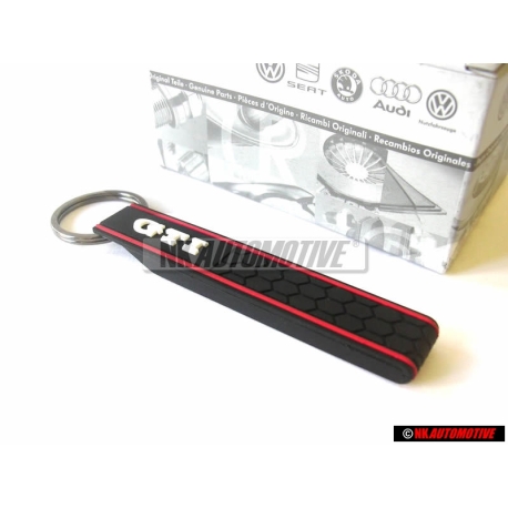 Genuine VW GTI Honeycomb Red KeyTag Keychain Keyring Keyfob - 1KM087013A 6J1