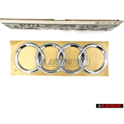 Original Audi Rings Rear Boot Badge Emblem Chrome - 4D0853742A 2ZZ
