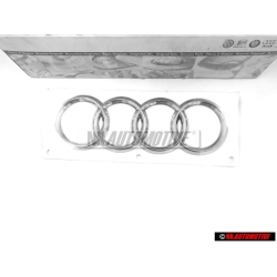 Original Audi Rings Rear Boot Badge Emblem Chrome - 4F0853742 2ZZ