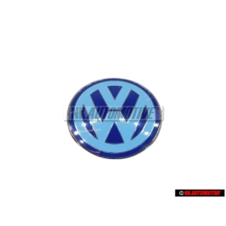 Original VW Front Bonnet Hood Badge Emblem Blue White - 1C0853617