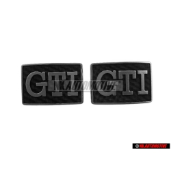 2x Original VW GTI Side Badge Emblem Chrome - 191853688J GX2
