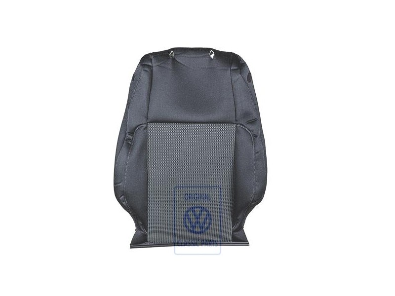 Original VW Backrest Cover Cloth With Backrest Pocket Black - 1J0881805QMLJF