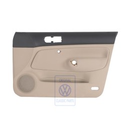 Original VW Door Panel Trim (Cloth) Black/Light Beige - 1J4867012CJJGL