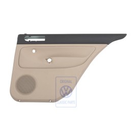 Original VW Door Panel Trim (Cloth) Black/Light Beige - 1J5867212ADJGE