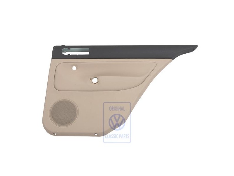 Original VW Door Panel Trim (Cloth) Black/Light Beige - 1J5867212ADJGE